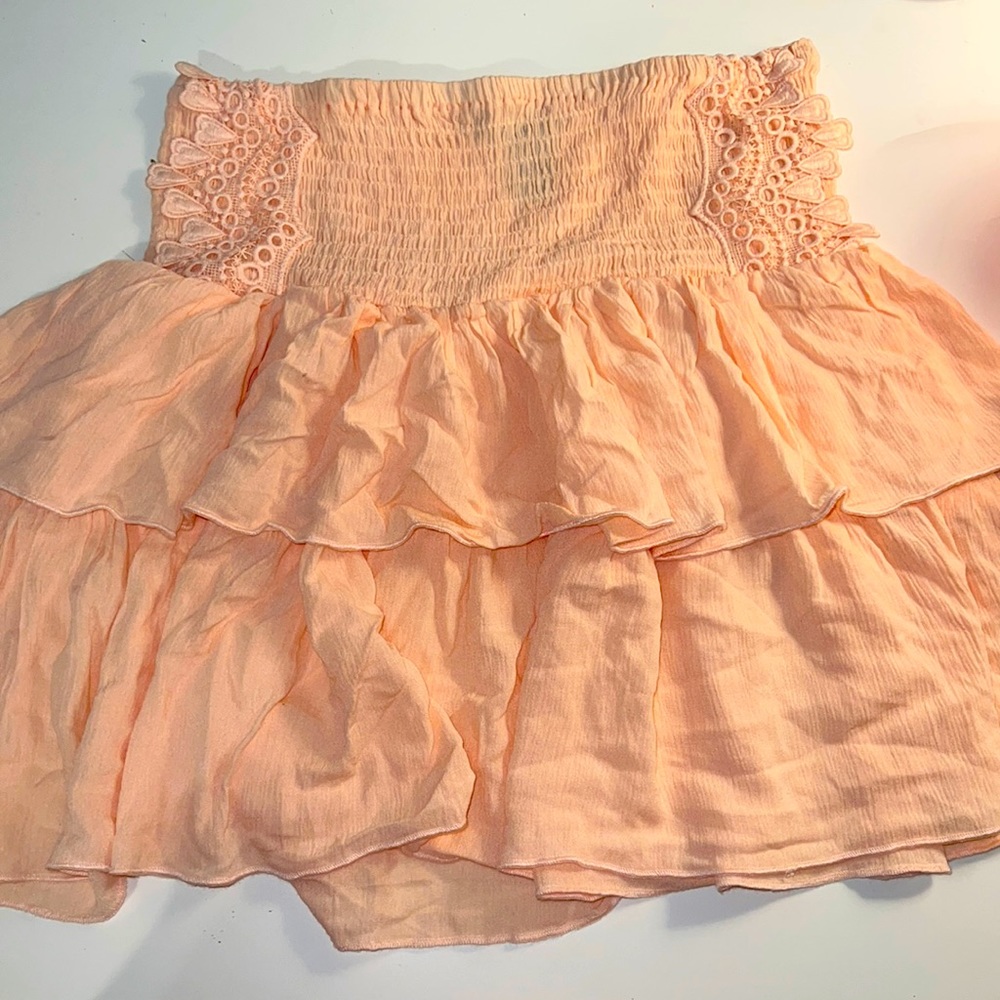 discontinued Forever 21 pink ruffle skirt